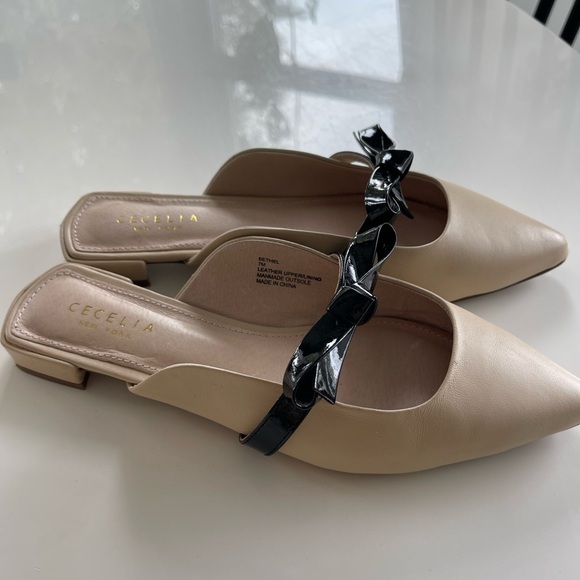 Cecilia New York Bethel Leather Bow Flat - 7 - Picture 1 of 6